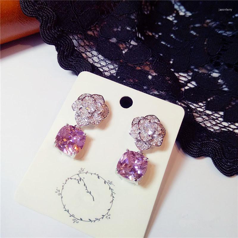 Dangle Earrings Drop For Women S925 Sterling Vintage Camellia Pink Cubic Zirconia Luxury Temperament Flower-shaped Brincos
Dangle Earrings Drop For Women S925 Sterling Vintage Camellia Pink Cubic Zirconia Luxury Temperament Flower-shaped Brincos