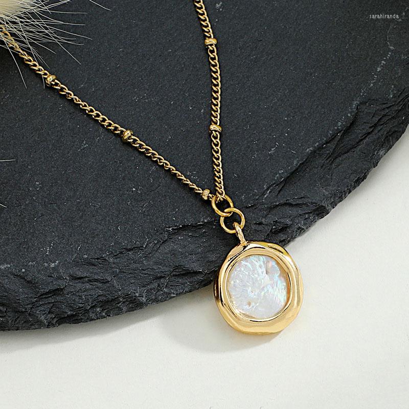 Pendant Necklaces Net Red Button Shape Freshwater Pearl Stainless Steel Necklace Female Golden Titanium Simple Clavicle Chain Choker
Pendant Necklaces Net Red Button Shape Freshwater Pearl Stainless Steel Necklace Female Golden Titanium Simple Clavicle Chain Choker