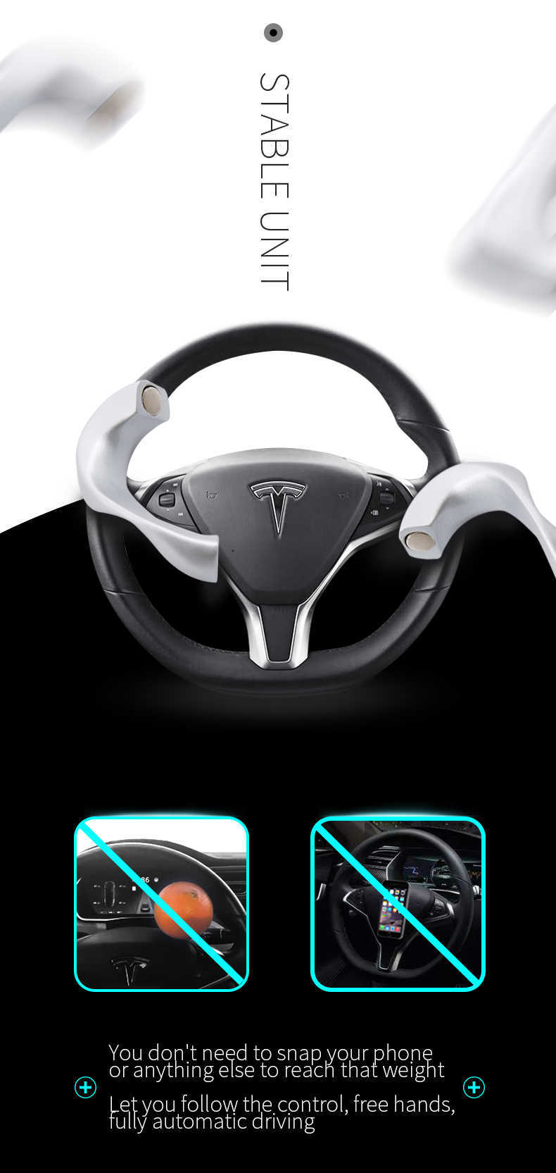 Car Steering Wheel Booster For Tesla Model 3 S X Y Autopilot Counterweight Accessories Ring FSD Automatic Assisted Weight AP