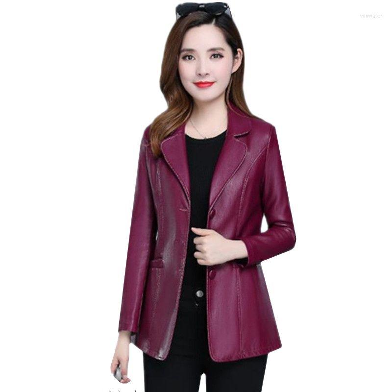 Women's Leather UHYTGF Loose Size Jacket Women Fashion Pu Coat Single-breasted Spring And Autumn Faux Female 833, Black
Women's Leather UHYTGF Loose Size Jacket Women Fashion Pu Coat Single-breasted Spring And Autumn Faux Female 833, Black
