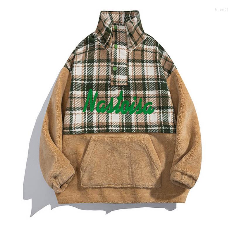 Men' Jackets Vintage Winter Lambswool Casual Plaid Loose Streetwear Pullover Fuzzy Outwear Coats For Male, Black
Men' Jackets Vintage Winter Lambswool Casual Plaid Loose Streetwear Pullover Fuzzy Outwear Coats For Male, Black