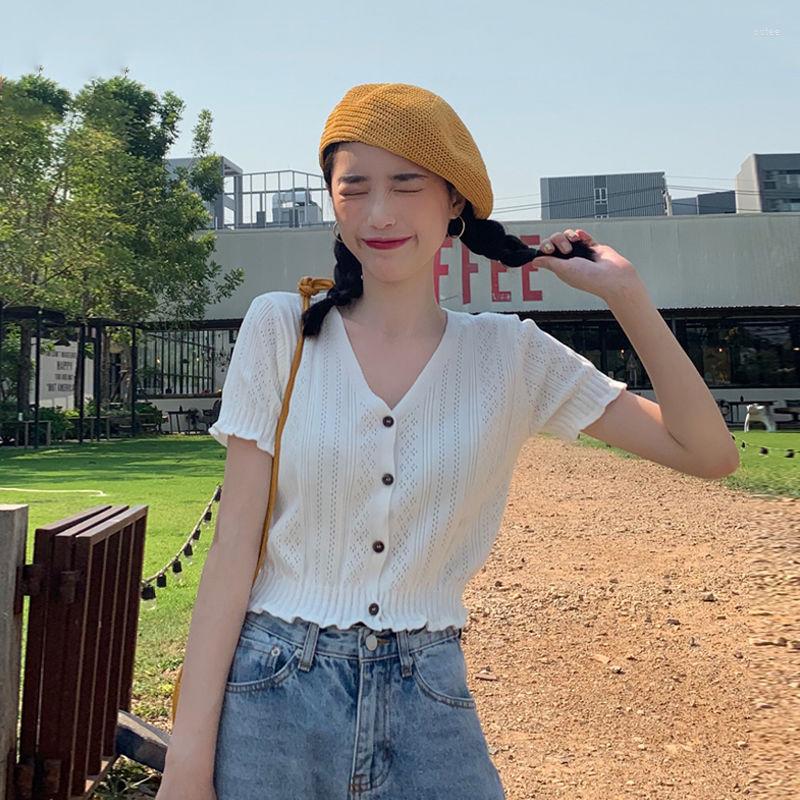Women's T Shirts Woman TShirts Summer V-neck Hollow Knitwear Women's Short Sleeve Cardigan Top Crop Mujer Camisetas, 3779 yellow
Women's T Shirts Woman TShirts Summer V-neck Hollow Knitwear Women's Short Sleeve Cardigan Top Crop Mujer Camisetas, 3779 yellow