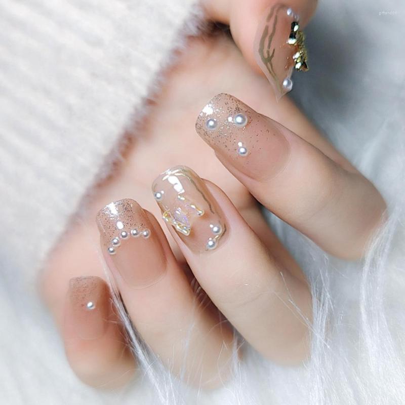 False Nails 24pcs Crystal Pearl Design Fake Full Finished Artificial For Professional Nail Salon Decorations Press On, 7213003
False Nails 24pcs Crystal Pearl Design Fake Full Finished Artificial For Professional Nail Salon Decorations Press On, 7213003