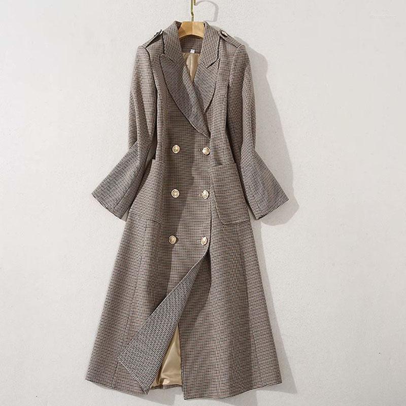 Women' Trench Coats 2022 HIGH QUALITY Est Runway Coat Women' Notched Long Sleeve Pockets Lion Buttons Houndstooth Wool, Picture shown
Women' Trench Coats 2022 HIGH QUALITY Est Runway Coat Women' Notched Long Sleeve Pockets Lion Buttons Houndstooth Wool, Picture shown
