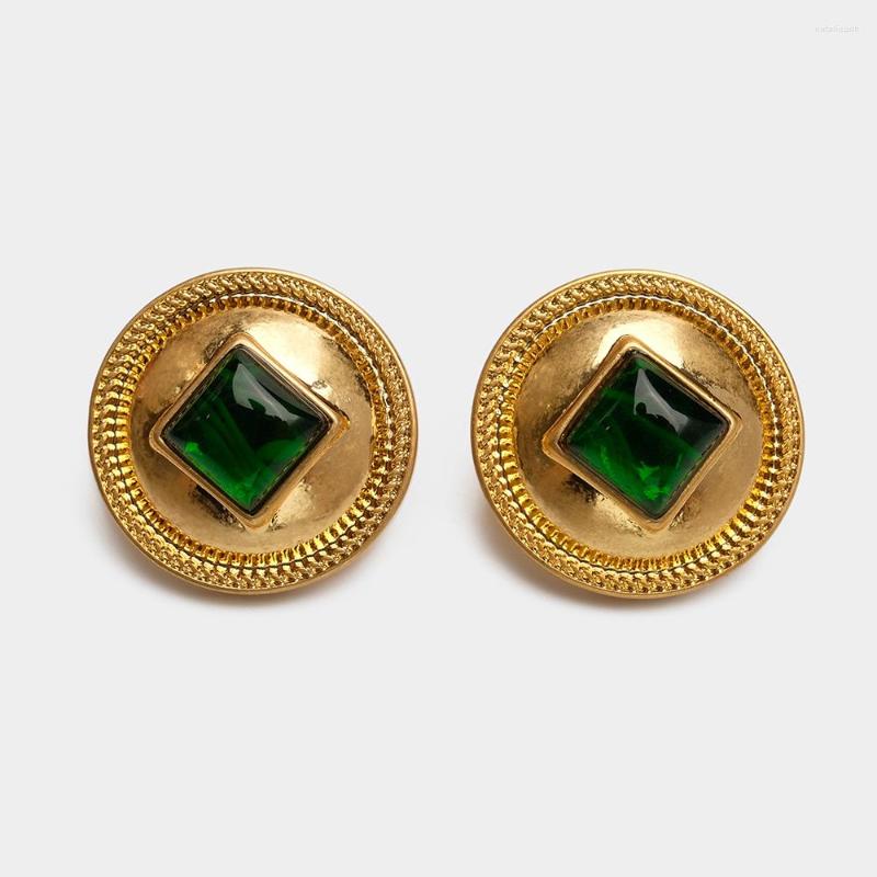 Stud Earrings JBJD Emerald Glass Gold Plated Toned Circle Round Chunky Lady Gift
Stud Earrings JBJD Emerald Glass Gold Plated Toned Circle Round Chunky Lady Gift