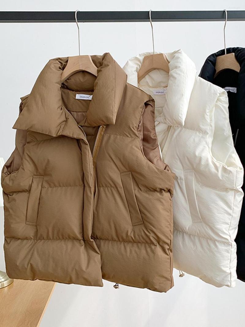 Women's Down Warm Autumn And Winter Vest Jacket 2022 Fashion Turn Collar Sleeveless Solid Color Casual Cotton Padded Jackets For Women, Brown
Women's Down Warm Autumn And Winter Vest Jacket 2022 Fashion Turn Collar Sleeveless Solid Color Casual Cotton Padded Jackets For Women, Brown