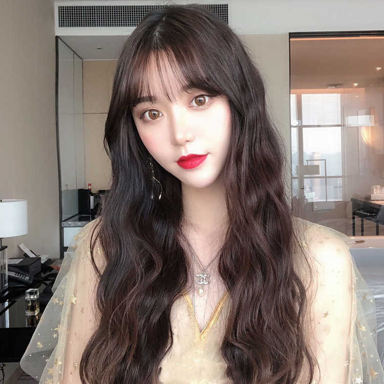 Hair Lace Wigs Wig Female Long Curly Hair Corn Perm Natural Wool Roll tant Noodl Net Red Lovely Big Wave Head Set, Dark brown
Hair Lace Wigs Wig Female Long Curly Hair Corn Perm Natural Wool Roll tant Noodl Net Red Lovely Big Wave Head Set, Dark brown