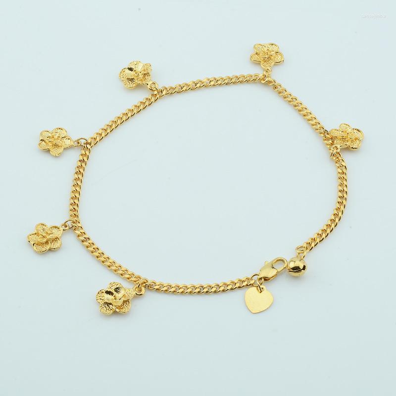 Anklets 1pcs 3mm Curb Chains Womens Girls Yellow Gold Color Flowers Charms Foot Bracelets Jewelry
Anklets 1pcs 3mm Curb Chains Womens Girls Yellow Gold Color Flowers Charms Foot Bracelets Jewelry