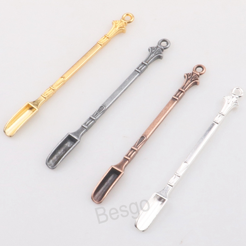 Metal Mini Shovel Spoon Portable Vintage Mini Tobacco Powder Scoop Hookah Smoking Powders Spoons Multiple Uses Hanging Scoops BH787257453