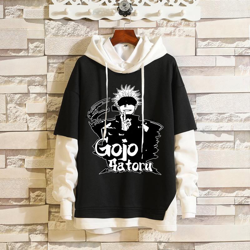 Men' Hoodies Jujutsu Kaisen Anime Hoodie Splicing Collision Color Men/Women High Street Oversized Sweatshirt Clothes 
Men' Hoodies Jujutsu Kaisen Anime Hoodie Splicing Collision Color Men/Women High Street Oversized Sweatshirt Clothes