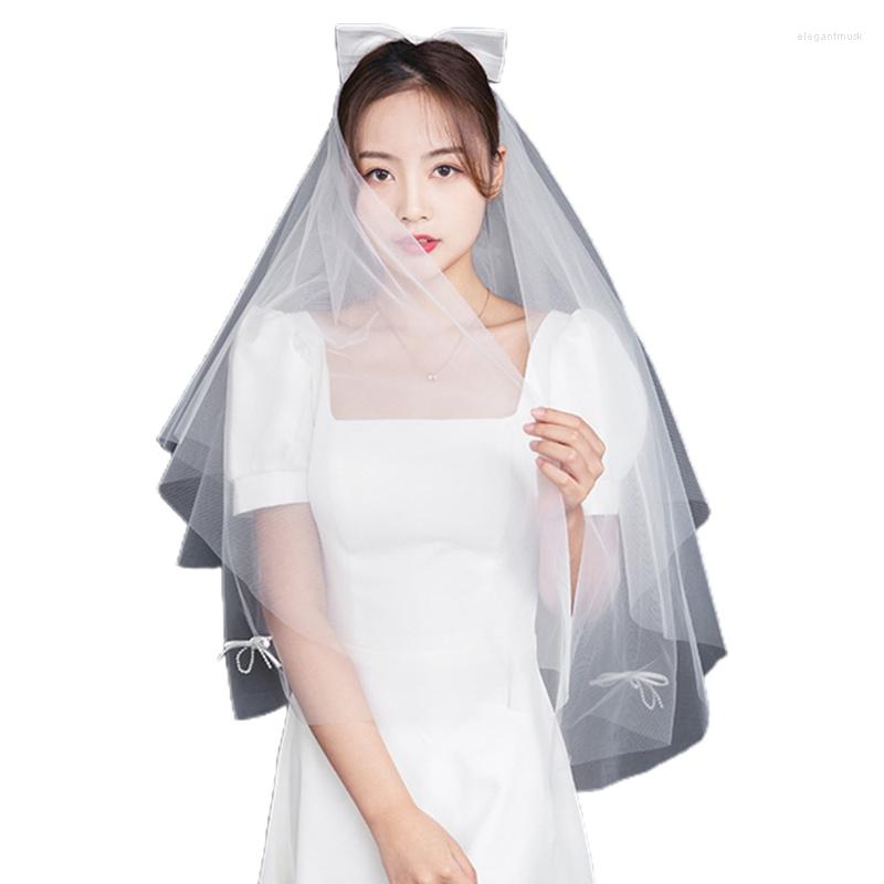 Headpieces Bridal Veil With Comb 2 Layers Sheer Tulle Ribbon Bow Decor White Short Veils A5KE
Headpieces Bridal Veil With Comb 2 Layers Sheer Tulle Ribbon Bow Decor White Short Veils A5KE