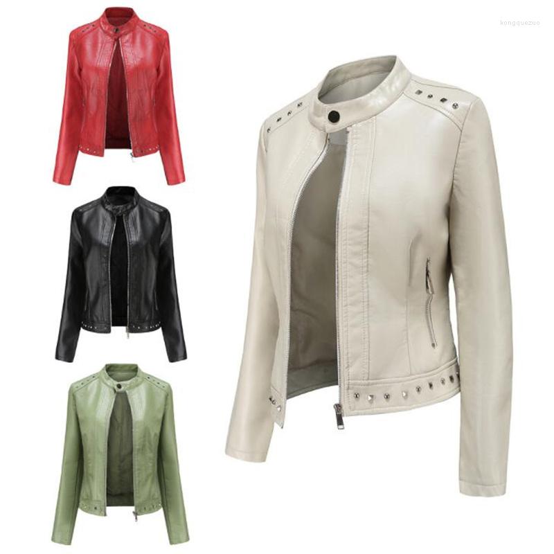 Women' Leather 2022 Style Jacket Women Rivet Coats Fashion Stand Collar Solid Color Casual Spring Autumn Clothing -5XL, Black
Women' Leather 2022 Style Jacket Women Rivet Coats Fashion Stand Collar Solid Color Casual Spring Autumn Clothing -5XL, Black