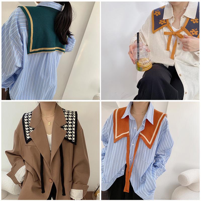 Scarves Autumn And Winter South Korea Dongdaemun Fashion Isn Style Literary Female Multicolor Knitted Scarf Fake Collar Suit
Scarves Autumn And Winter South Korea Dongdaemun Fashion Isn Style Literary Female Multicolor Knitted Scarf Fake Collar Suit