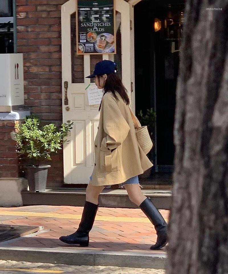 Women's Trench Coats Korean Casual Corduroy Mid-length Coat Autumn Winter Single Breasted Loose Cute Girl Cotton Windbreaker, Khaki
Women's Trench Coats Korean Casual Corduroy Mid-length Coat Autumn Winter Single Breasted Loose Cute Girl Cotton Windbreaker, Khaki