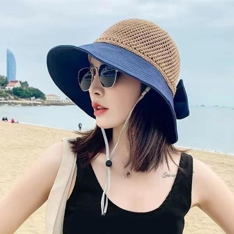 Berets Summer Sun Hat Wide Brim Floppy Lady Cap Outdoor Travel UV Protect Straw Foldable Beach Caps For Women
Berets Summer Sun Hat Wide Brim Floppy Lady Cap Outdoor Travel UV Protect Straw Foldable Beach Caps For Women