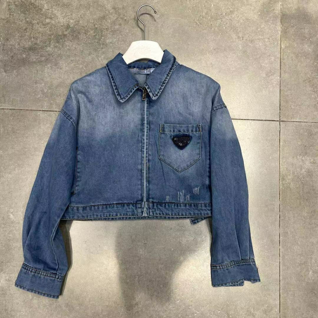 Early autumn denim short Jackets Versatile long sleeve small coat Women' top trend, Blue
Early autumn denim short Jackets Versatile long sleeve small coat Women' top trend, Blue