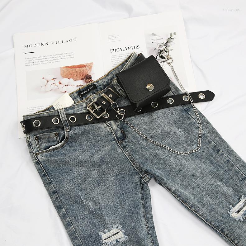 Belts Fashion Alloy Women Chain With Bag PU Leather Pin Buckle Punk Wind Jeans Decorative Ladies Retro, Black 
Belts Fashion Alloy Women Chain With Bag PU Leather Pin Buckle Punk Wind Jeans Decorative Ladies Retro, Black