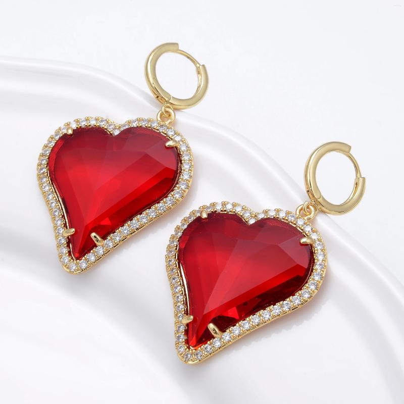 Hoop Earrings K9glass Heart-shaped Bohemian Simple Cubic Zirconia Inlay For Women Classic Trendy Cute Jewelry Party Gift
Hoop Earrings K9glass Heart-shaped Bohemian Simple Cubic Zirconia Inlay For Women Classic Trendy Cute Jewelry Party Gift