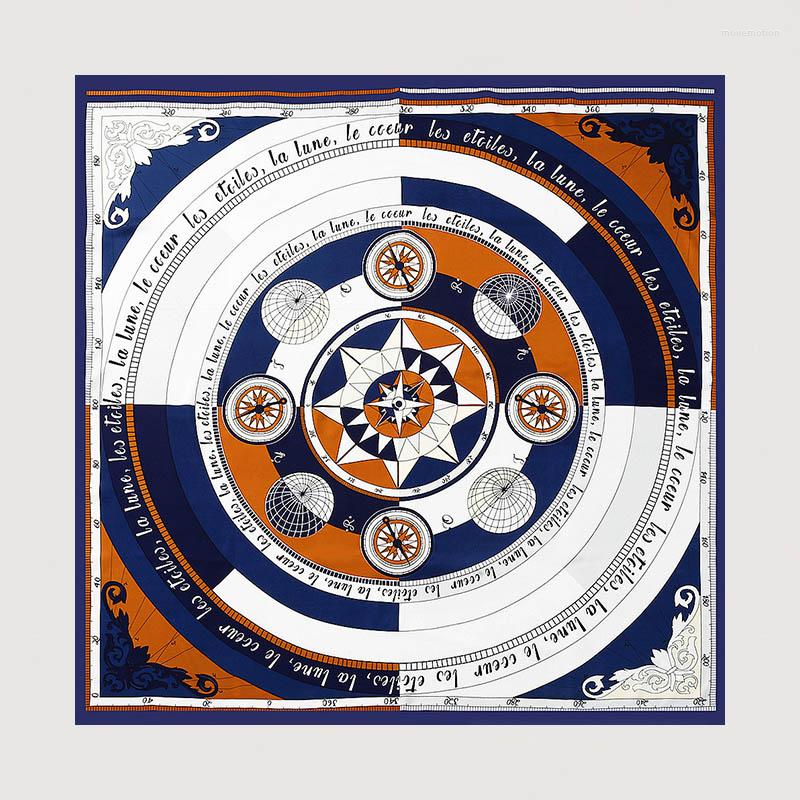Scarves 130 Silk Square Scarf Compass Print Shawls Wraps Women Foulard Headbands Bufanda Large Bandana Muslim Headscarves
Scarves 130 Silk Square Scarf Compass Print Shawls Wraps Women Foulard Headbands Bufanda Large Bandana Muslim Headscarves