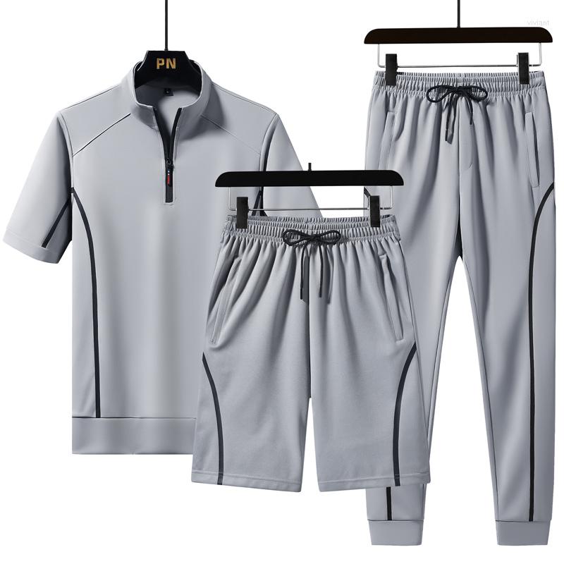 Men's Tracksuits Summer Men's Sportswear 3 Pcs/Set Breathable Male Clothes Short Sleeve Stand Collar T-Shirt Men Sports Shorts Casual, 2283-1 grey
Men's Tracksuits Summer Men's Sportswear 3 Pcs/Set Breathable Male Clothes Short Sleeve Stand Collar T-Shirt Men Sports Shorts Casual, 2283-1 grey
