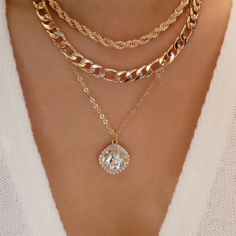 Fashion Multi-layer Necklace Set Crystal Pendant for Women Girls Jewelry Valentine's Day Present
Fashion Multi-layer Necklace Set Crystal Pendant for Women Girls Jewelry Valentine's Day Present