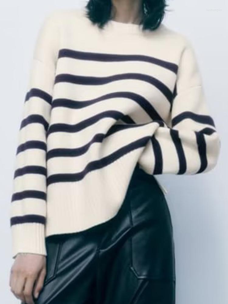 Women' Sweaters High Quality Women Thick Striped Knit Sweater Long Sleeve O Neck Female Winter Warm Jumper Loose Pullovers
Women' Sweaters High Quality Women Thick Striped Knit Sweater Long Sleeve O Neck Female Winter Warm Jumper Loose Pullovers