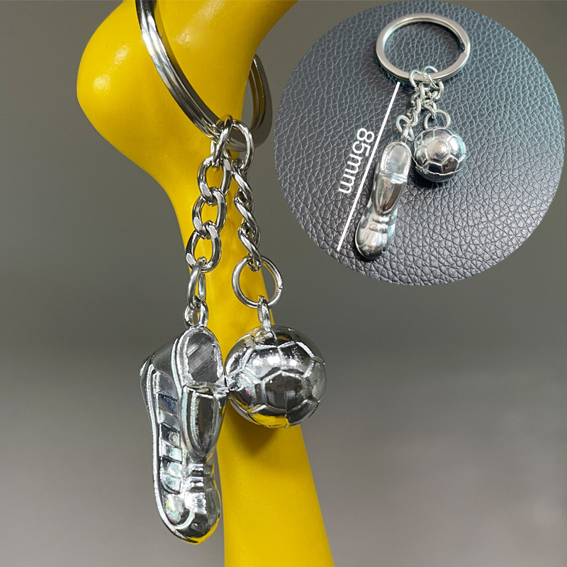 Soccer Ball Keychains Fans Souvenir CarKeychain Football Shoes Pandant