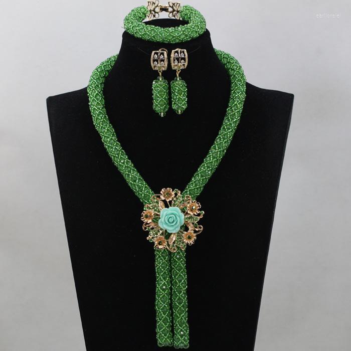 Necklace Earrings Set Fashion Green Bridal Wedding Sets Latest Handmade Crystal Pendant Jewelry ABL776, Picture shown
Necklace Earrings Set Fashion Green Bridal Wedding Sets Latest Handmade Crystal Pendant Jewelry ABL776, Picture shown