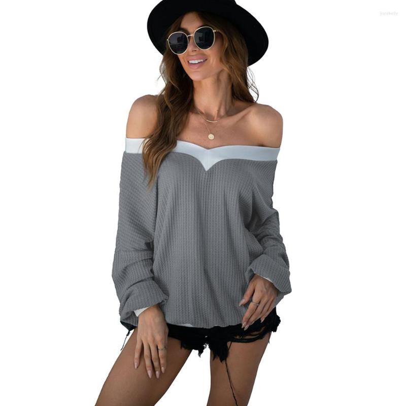 Women' T Shirts Off Shoulder Long Sleeve T-Shirts Women 2022 Sexy V-Neck Patchwork Tee Tops Elegant Loose Streetwear Gray Knitted, Black
Women' T Shirts Off Shoulder Long Sleeve T-Shirts Women 2022 Sexy V-Neck Patchwork Tee Tops Elegant Loose Streetwear Gray Knitted, Black