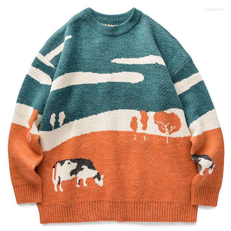 Men's Sweaters Youth Men Cartoon Cows Print Vintage Winter Pullover Mens O-Neck Korean Fashions Sweater Women Casual Harajuku Clothes, Orange
Men's Sweaters Youth Men Cartoon Cows Print Vintage Winter Pullover Mens O-Neck Korean Fashions Sweater Women Casual Harajuku Clothes, Orange