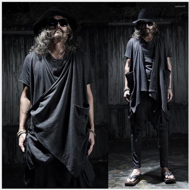 Men's Vests Summer Tide Korean Men's Fashion Casual Shawl Irregular Vest Coat Hairstylist Nightclub Singer Stage Costumes Tops, Black
Men's Vests Summer Tide Korean Men's Fashion Casual Shawl Irregular Vest Coat Hairstylist Nightclub Singer Stage Costumes Tops, Black
