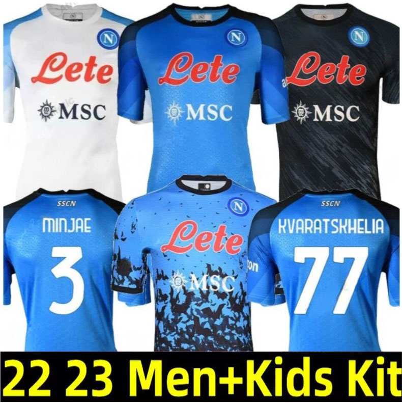 

New Maglia Napoli soccer jerseys 2022 2023 Halloween special shirt KVARATSKHELIA MINJAE maillot naples kid ZIELINSKI H.LOZANO OSIMHEN POLITANO football shirts, 22 23