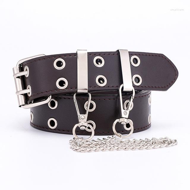 Belts Hip Hop Rock Punk Style Waist Chain Belt Women Fashion Double Row Metal Eyelet Pin Buckle Lady Jeans Pants Casual Waistband, Black
Belts Hip Hop Rock Punk Style Waist Chain Belt Women Fashion Double Row Metal Eyelet Pin Buckle Lady Jeans Pants Casual Waistband, Black