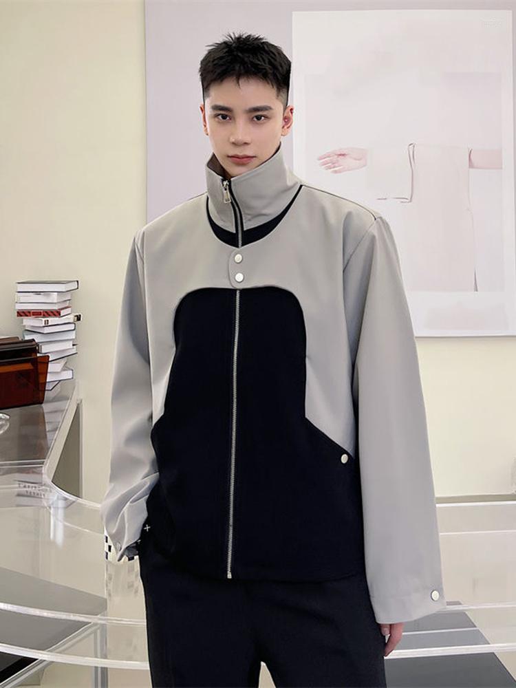 Men's Jackets Korean Style Stitching Patchwork Men's Casual Jacket 2023 Fashionable Colorful Lapel Zipper Placket Top 2A1253, Gray
Men's Jackets Korean Style Stitching Patchwork Men's Casual Jacket 2023 Fashionable Colorful Lapel Zipper Placket Top 2A1253, Gray