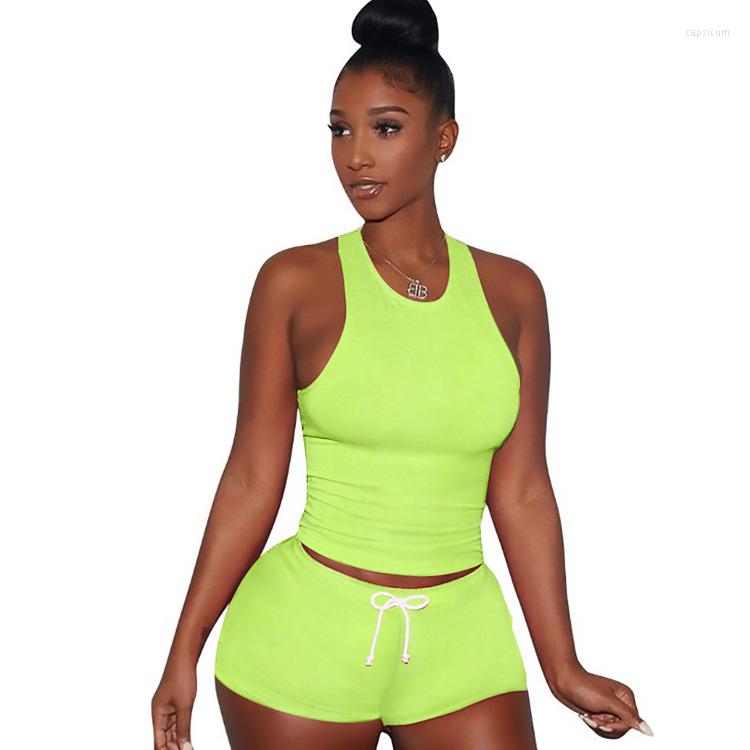 Women's Tracksuits Summer Women Two Piece Set Vest Biker Short Pants Suits Neon Green Ladies Casual Sexy Skinny Outfits Street Wear, White blue
Women's Tracksuits Summer Women Two Piece Set Vest Biker Short Pants Suits Neon Green Ladies Casual Sexy Skinny Outfits Street Wear, White blue