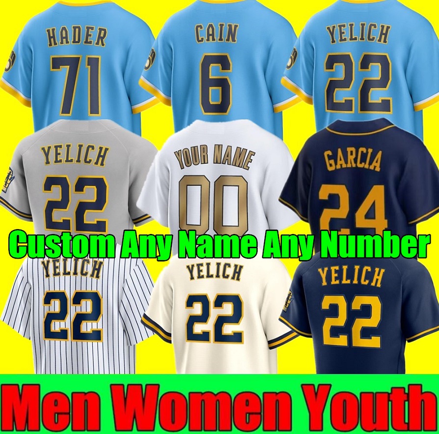 Custom Men Women Youth 22 Christian Yelich Jersey ADAMES BRANDON WOODRUFF JOSH HADER MILWAUKEES RYAN BRAUN BREWERS JUSTIN SMOAK LORENZO ROBIN Baseball Jerseys, As shown in illustration
Custom Men Women Youth 22 Christian Yelich Jersey ADAMES BRANDON WOODRUFF JOSH HADER MILWAUKEES RYAN BRAUN BREWERS JUSTIN SMOAK LORENZO ROBIN Baseball Jerseys, As shown in illustration