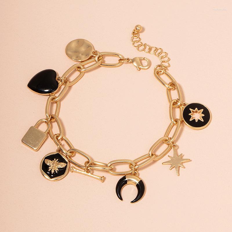 Link Bracelets 6 Pcs/lot Fashion Jewelry Accessories Metal Star Heart Horn Insect Bee Charm Bracelet
Link Bracelets 6 Pcs/lot Fashion Jewelry Accessories Metal Star Heart Horn Insect Bee Charm Bracelet