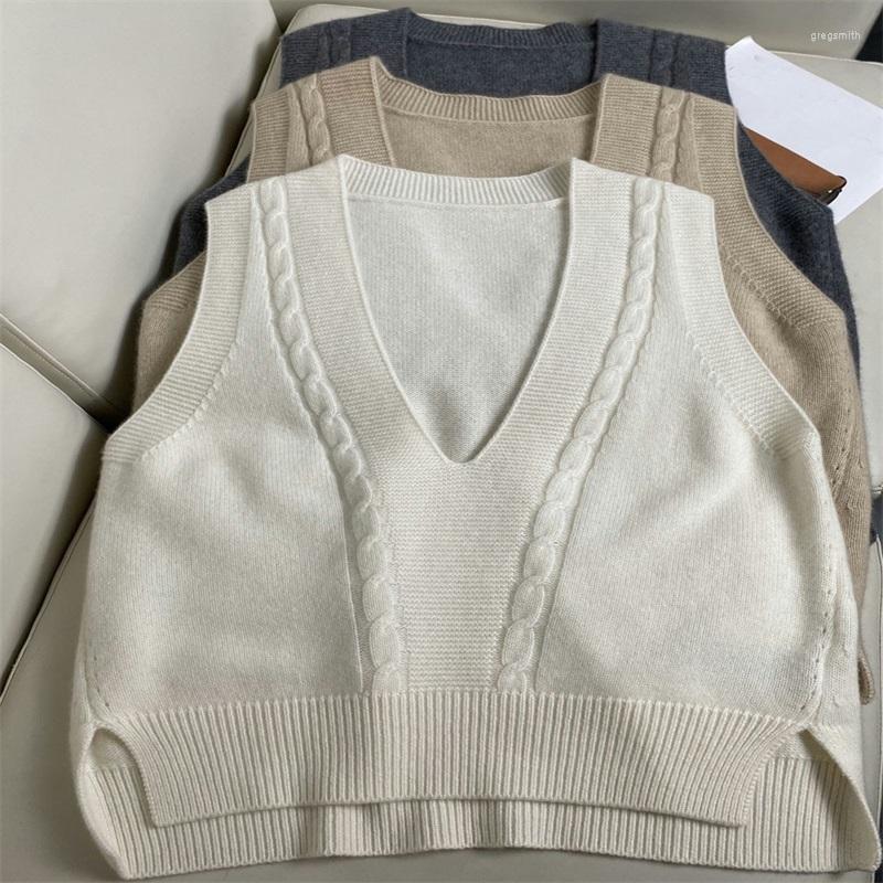 Women' Vests Knit V-Neck Sleeveless Vest With Folded Jacket Women Luxury Pure Wool, A4
Women' Vests Knit V-Neck Sleeveless Vest With Folded Jacket Women Luxury Pure Wool, A4