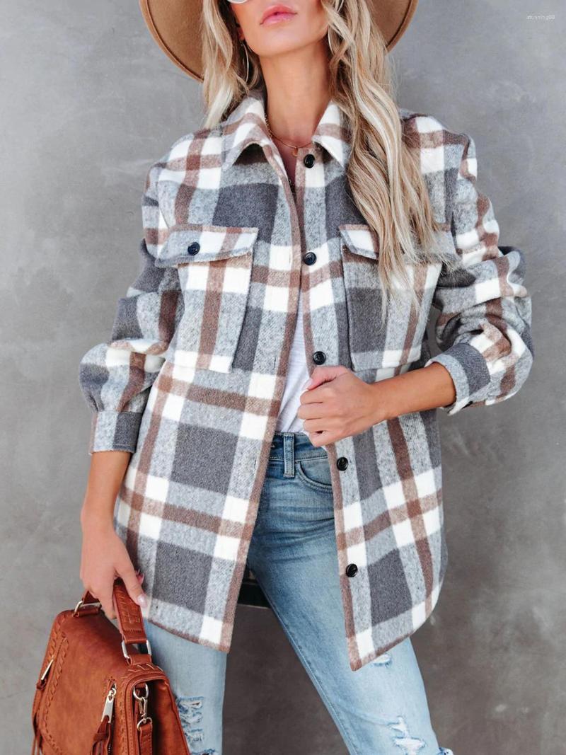 Women' Down 2022 Winter Women Wool Coat Retro Plaid Blouse Straight Single Breasted Long Sleeve Pocket Autumn Casual Heavy Outwear, Blue
Women' Down 2022 Winter Women Wool Coat Retro Plaid Blouse Straight Single Breasted Long Sleeve Pocket Autumn Casual Heavy Outwear, Blue