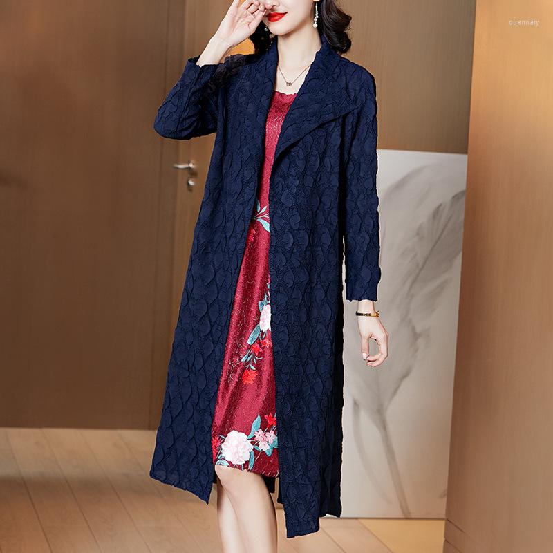 Women's Trench Coats Coat Women Spring And Autumn Vintage Solid Color Loose Stretch Outerwear For 45-75kg, Navy blue coat
Women's Trench Coats Coat Women Spring And Autumn Vintage Solid Color Loose Stretch Outerwear For 45-75kg, Navy blue coat