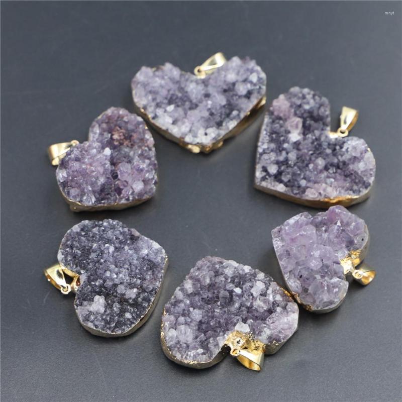 Pendant Necklaces Natural Stone Amethysts Pendants Heart Gold Spiritual Designer Charms Healing Crystals Jewelry Making DIY Necklace
Pendant Necklaces Natural Stone Amethysts Pendants Heart Gold Spiritual Designer Charms Healing Crystals Jewelry Making DIY Necklace