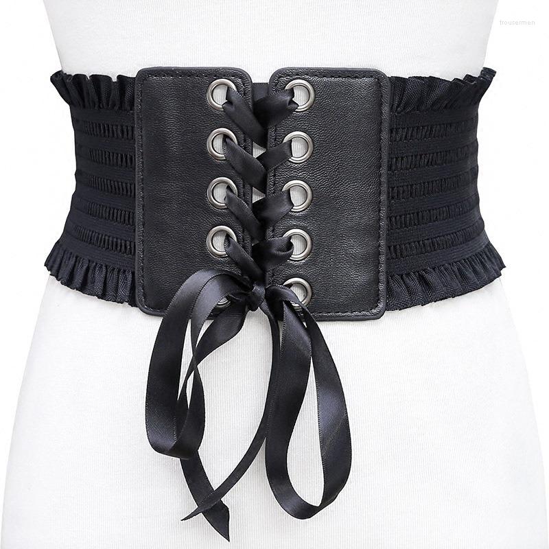 Belts Women's Super Wide Belt Faux Leather Tassel Bow Elastic Corset Front Girls Clothes Decoration Fashion Skirt Waistband, Black
Belts Women's Super Wide Belt Faux Leather Tassel Bow Elastic Corset Front Girls Clothes Decoration Fashion Skirt Waistband, Black
