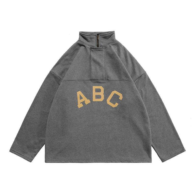 Letter Embroidery Stand Fleece Sweatshirts Men's High Street Casual Winter Pullover Hoodies
Letter Embroidery Stand Fleece Sweatshirts Men's High Street Casual Winter Pullover Hoodies