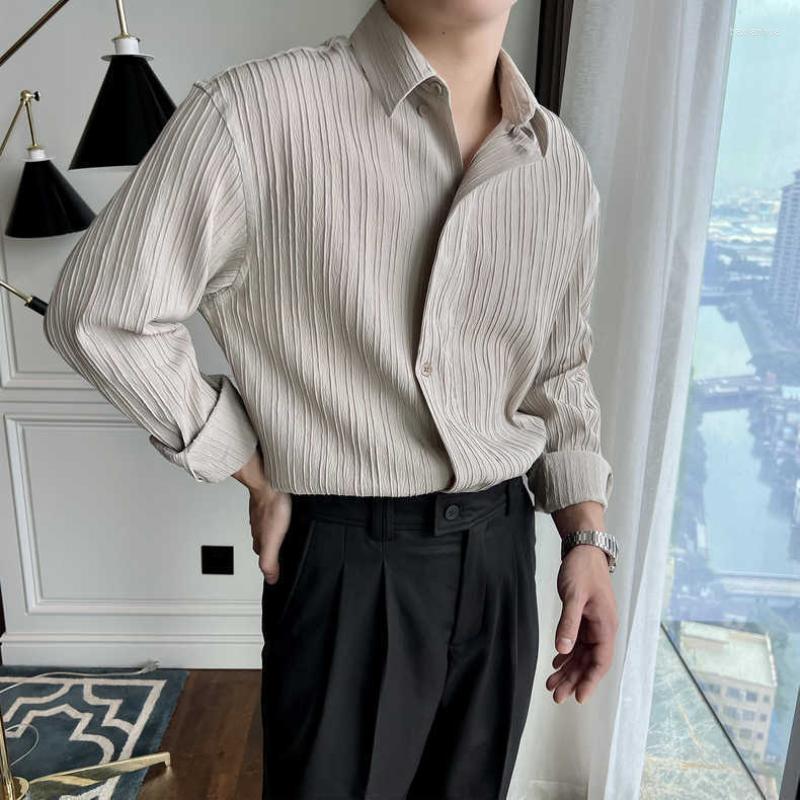 Men's Casual Shirts 2022 Autumn Long Sleeve Shirt For Men Korean Fashion Designer Solid Color Loose Simple Buttons Striped, Khaki
Men's Casual Shirts 2022 Autumn Long Sleeve Shirt For Men Korean Fashion Designer Solid Color Loose Simple Buttons Striped, Khaki
