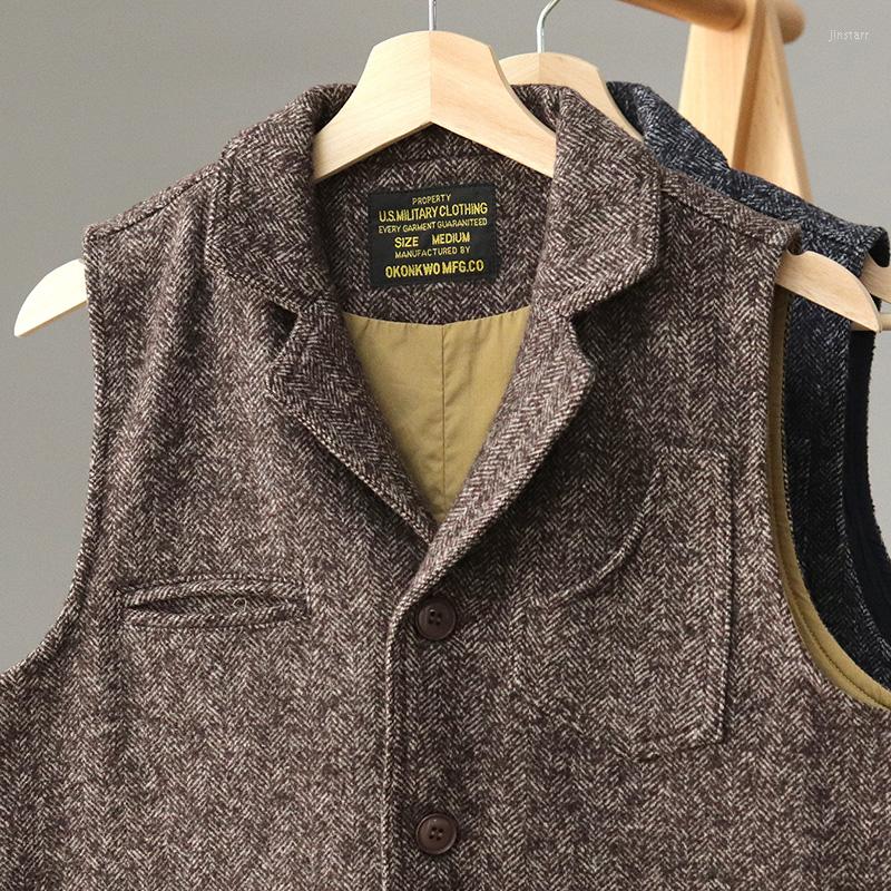 Men's Vests 2403# Autumn Winter American Retro Heavyweight Multi-pocket Slim Wool Blend Vest Men's Fashion Washed Casual Cargo Waistcoat, Dark grey
Men's Vests 2403# Autumn Winter American Retro Heavyweight Multi-pocket Slim Wool Blend Vest Men's Fashion Washed Casual Cargo Waistcoat, Dark grey