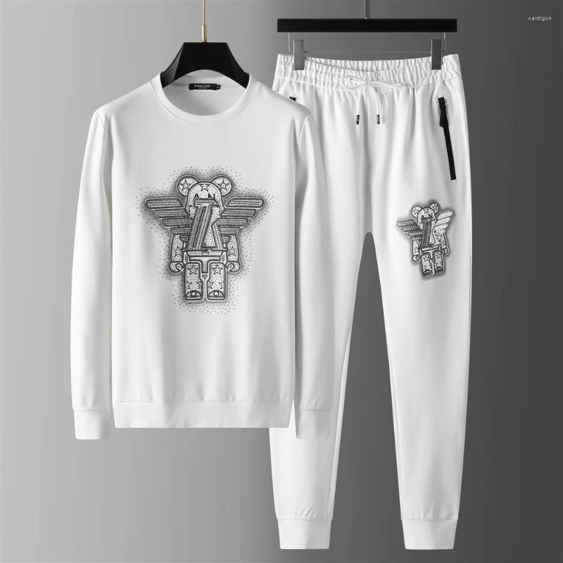 Men's Tracksuits Men's Sweater Set 2023 Fashion Youth Personality Drill Bear Leisure Sports Two-piece, Black
Men's Tracksuits Men's Sweater Set 2023 Fashion Youth Personality Drill Bear Leisure Sports Two-piece, Black