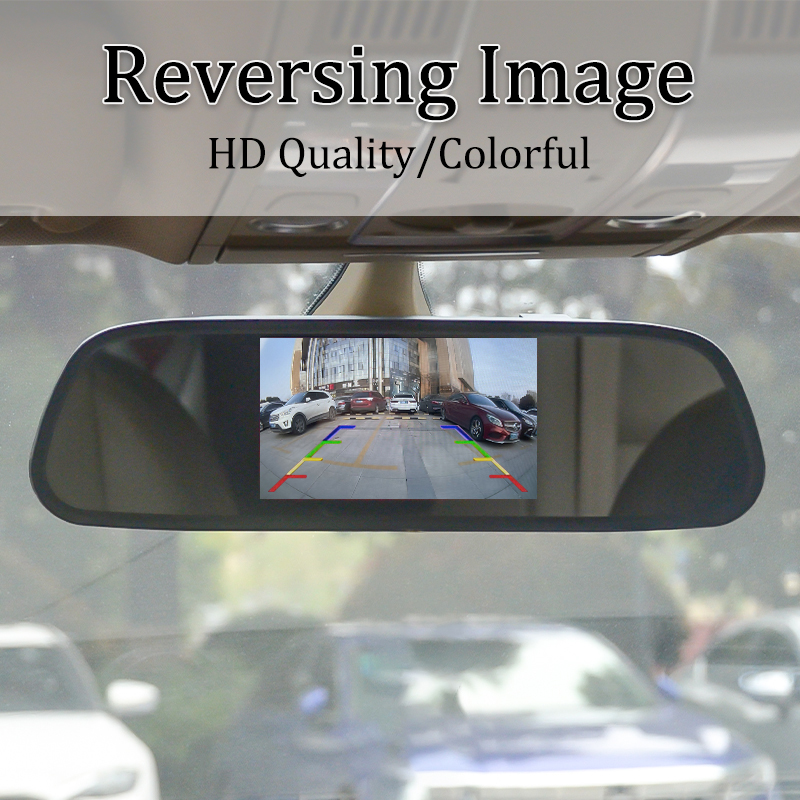 Car Rearview Mirror Monitor HD Video Auto Parking Monitors TFT LCD Screen 4.3 5 Inch Display With Night Vision Reversing Camera