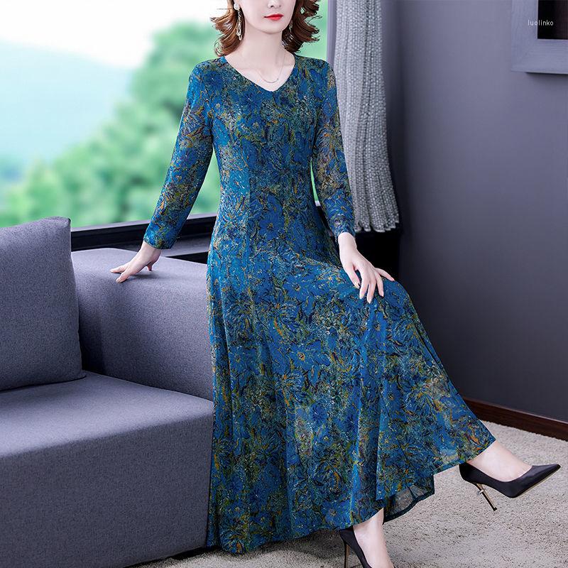 Casual Dresses Women Spring Maxi Dress Mesh V-Neck Long Sleeve Ankle Length 2022 Autumn Ladies Korean Vintage Loose Elegant Robe K109, Blue
Casual Dresses Women Spring Maxi Dress Mesh V-Neck Long Sleeve Ankle Length 2022 Autumn Ladies Korean Vintage Loose Elegant Robe K109, Blue