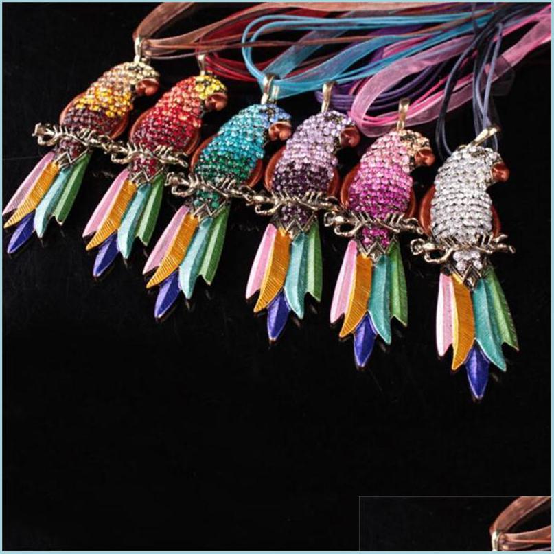 Pendant Necklaces Colorf Crystal Parrot Necklace Lace Chain Best Friends Pet Bird Pendants Necklaces For Women Fashion Jewelry Gift Dhkpr
Pendant Necklaces Colorf Crystal Parrot Necklace Lace Chain Best Friends Pet Bird Pendants Necklaces For Women Fashion Jewelry Gift Dhkpr