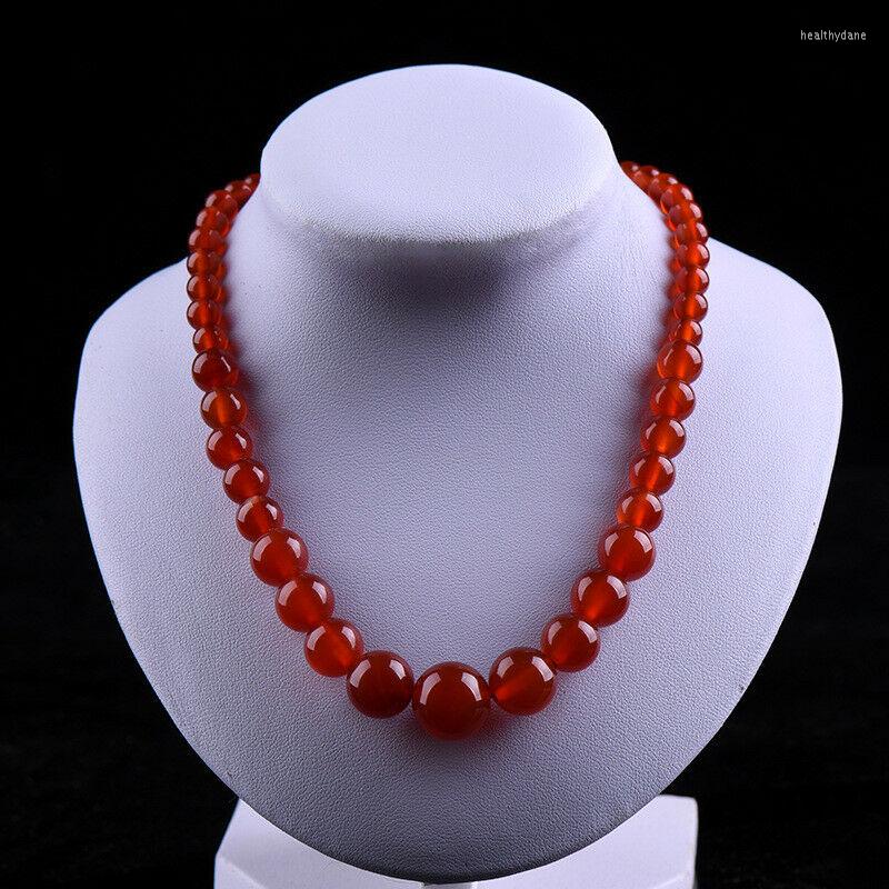 Chains Beautiful Natural Red Agate Chalcedony Hand-Carved Beads Auspicious Necklace
Chains Beautiful Natural Red Agate Chalcedony Hand-Carved Beads Auspicious Necklace